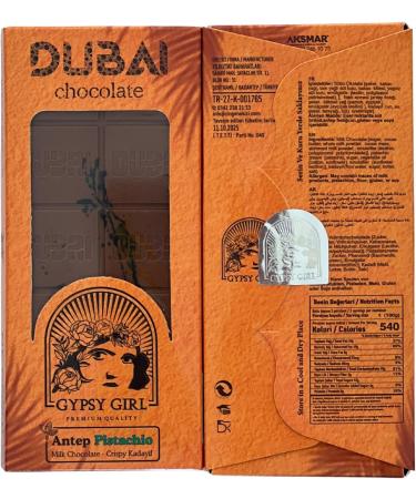 Dubai Chocolate Bar Pistachio Knife Dubai Kunefe Chocolate with lots of Kadayif Viral Dubai Pistachio Chocolate Bar (800 GR - 1.76 lb 4 Chocolate Bar) - Buy Online on GoSupps.com