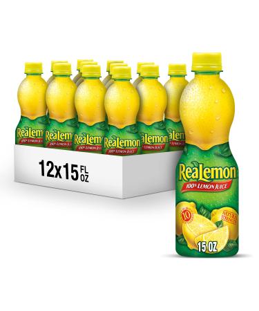 ReaLemon 100 percent Lemon Juice, 15 fl oz bottles (Pack of 12) 15 Fl Oz (Pack of 12)