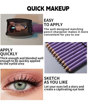 Leryveo Eyeshadow Stick Set Shimmer Eyeshadow Pencil Shimmer Cream Highlighter Eyeliner Kit 12 Colors Colorful Glitter Eyeliner Eye Shadow Pencil - Buy Online on GoSupps.com