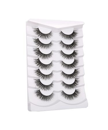 Cat Eye False Eyelashes - Natural Look Faux Mink Lashes - 7 Pairs Pack | International Shipping - Buy Online on GoSupps.com