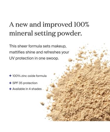 Supergoop! (Re)setting 100% Mineral Powder Light - Makeup Setting Powder with SPF 35 - 0.15 oz - Buy Online on GoSupps.com