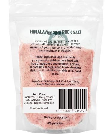 Premium Root Foods Himalayan Pink Salt (Fine) 450g | 950g | 200g - Organic - Resealable Pack 450.0 grams - Buy Online on GoSupps.com