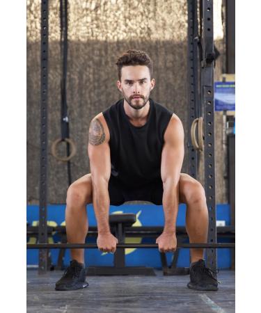 CIMIC 3 Pack Men's Sport Muscle Shirts - Fast-Dry Breathable Anti-Odor Fitness Tops with Reflective Stripes - Casual Activewear in Black Gray White - Size L - Buy Online on GoSupps.com