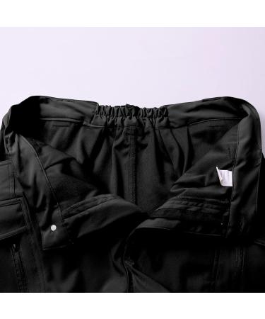 Men's Stretch Cargo Pants - Black XXL Outdoor Overalls with Large Pockets | Soft Loose Fit & Rain-Resistant Work Clothing - Buy Online on GoSupps.com