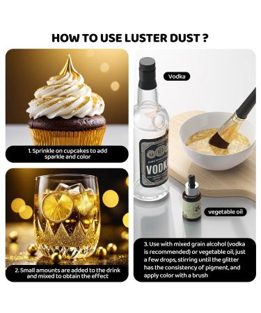 Wwtop Edible Glitter - 3g x 6 Colors Tasteless Food Glitter for Drinks Chocolate Cakes & Cocktails - Buy Online on GoSupps.com