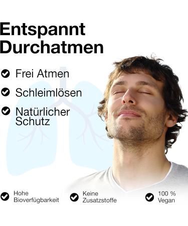 NAC 800mg - Lung Support Capsules | 180 Vegan Capsules | High Dose N-Acetyl Cysteine | Made in Germany & Lab Tested - Buy Online on GoSupps.com