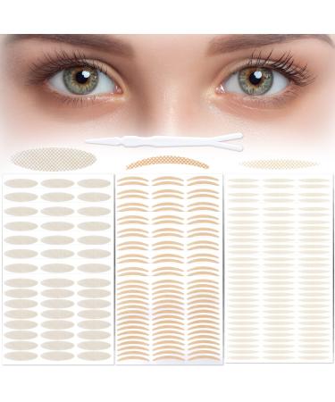 PAGOW 1440 Pairs (60 sheets) Eyelid Tape Stickers Double Eyelid Strips Natural Invisible Single Side Eyelid Lifter Strips Instant Eye Lift Perfect for Hooded Droopy Uneven Mono-eyelids with tool