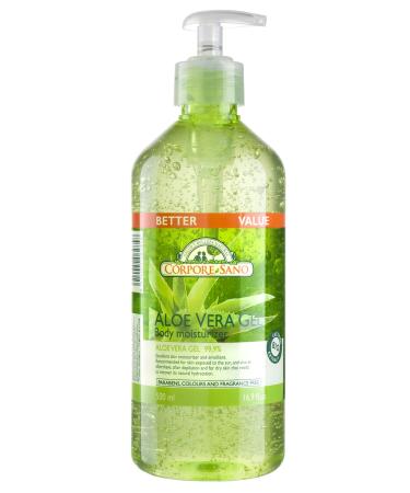 Aloe Vera Gel-Body Moisturizer-CERTIFIED ORGANIC-NO PARABENS-FRAGANCE FREE-500 ml/16.9 fl oz