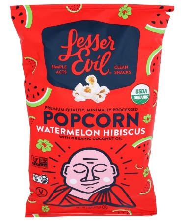 LESSEREVIL Organic Watermelon Hibiscus Popcorn, 4.6 OZ
