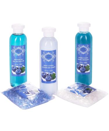 Buy BRUBAKER Cosmetics Bath and Care Set - Blueberry in Wooden Cabinet | International Shipping Available - Buy Online on GoSupps.com