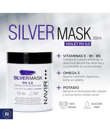  Navir Profesional NAVIR Profesional | Silver Mask | Matifying for grey blonde and bleached hair - 250 ml - Buy Online on GoSupps.com