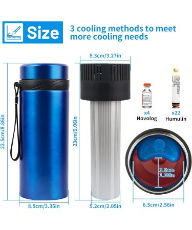 Insulin Pen Cooler with Auto Temperature Control | Constant Temp 36F-46F | Temp Display | Biogel Ice Pack | USB Charge | Diabetes Insulin Storage - Buy Online on GoSupps.com