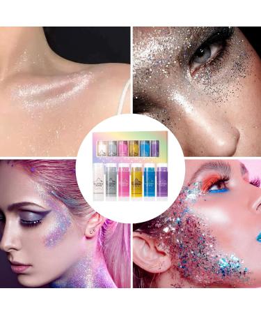 Sequins Shimmer Liquid Eyeshadow - Body Glue for Glitter Tattoos | Glitter Makeup Gel for Body and Face | Anti-perspirant Shimmering Body - Buy Online on GoSupps.com