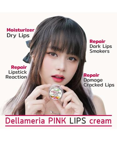 Dellameria Lightening Cream for Dark Lips - Smokers Lip Repair & Dark Lip Treatment, Promotes Pink Lips, Dry & Cracked Lip Care - Buy Online on GoSupps.com