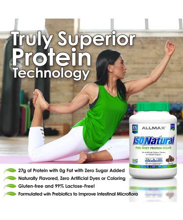 ALLMAX IsoNatural Pure Whey Protein Isolate - Chocolate 5 lbs | High-Quality Protein Supplement - Buy Online on GoSupps.com