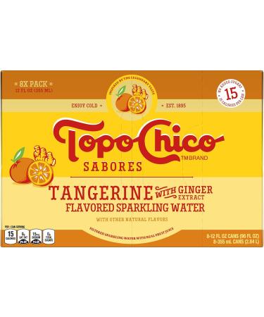 Buy Topo Chico Tangerine with Ginger Extract 12oz 8pk - Refreshing Sparkling Water | International Shipping Available - Buy Online on GoSupps.com