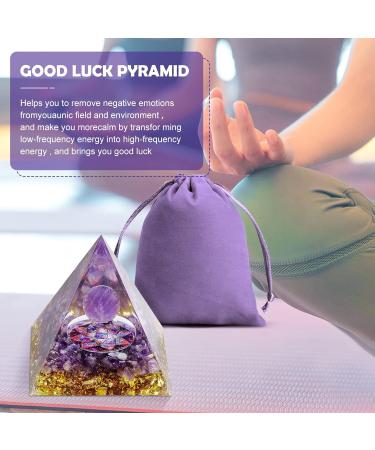 Obidodi Crystal Pyramid Moonstone Energy Tower - Amethyst Lotus Chakra Jewelry for Healing & Meditation - Buy Online on GoSupps.com