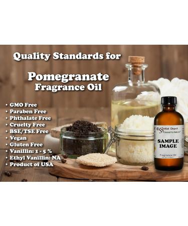Pomegranate Fragrance Oil - 4 oz Amber Glass Bottle | Premium Scent for Candles Soaps & Diffusers - Buy Online on GoSupps.com