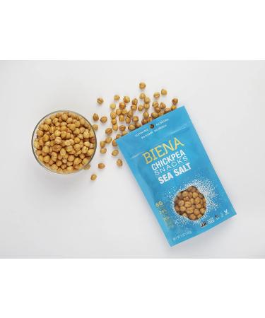 BIENA Chickpea Snacks Sea Salt 5 oz - Gluten Free, Vegan, Dairy Free | Plant Based Protein | Single Pack - Buy Online on GoSupps.com