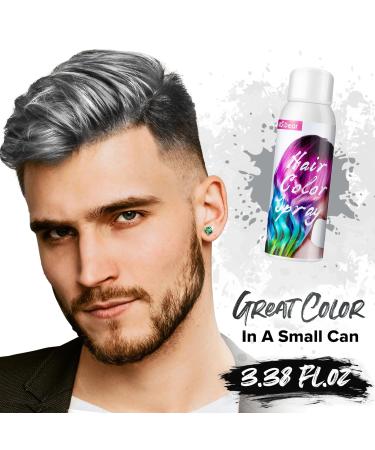 Gray Hair Spray Color ONE-TIME USE Colors for Crazy Hair Day Temporary Hair Dye Spray for Christmas Party - 1-Day Washable 100ML - Buy Online on GoSupps.com