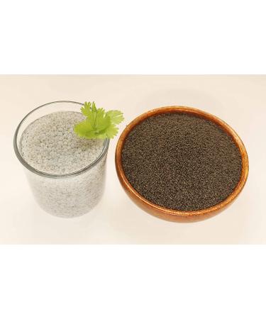 Organic Basil Seeds (Tukmaria Sabja) - 8 oz | High Fiber | Ideal for Smoothies | Non-GMO | Keto Friendly | Gluten-Free - Buy Online on GoSupps.com