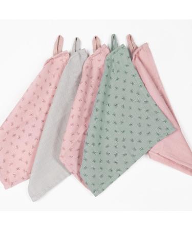 Buy Lil Planet Organic Washcloth Set of 5 - Frosty Green Muslin 100% Organic Cotton GOTS Certified 25x25 cm - Eco-Friendly Baby Care - Buy Online on GoSupps.com