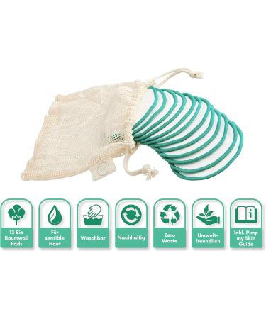 Bionobel 12 Reusable Cotton Pads | Sustainable Zero Waste Makeup Remover | Washable Cosmetic Pads | 100% Organic Cotton & Laundry Net - Buy Online on GoSupps.com
