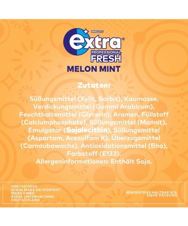 Extra Professional Fresh Chewing Gum - Melon Mint Flavored 50 Dragees - International Shipping Available - Buy Online on GoSupps.com