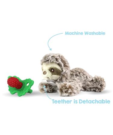 Sloth Stuffed Animal Teether/Pacifier Holder & RaZberry Plus Silicone Teether Toy - BPA-Free, Freezable, Soothing Texture for Sore Gums - Buy Online on GoSupps.com