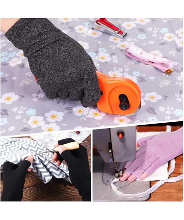 3 Pairs Medium Compression Arthritis Gloves for Joint Relief - Black/Gray/Purple - Buy Online on GoSupps.com