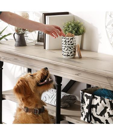 Bone Dry Ceramic Pet Silhouette Treat Canister 4x6.5 Black/White - Dog Show - Buy Online on GoSupps.com