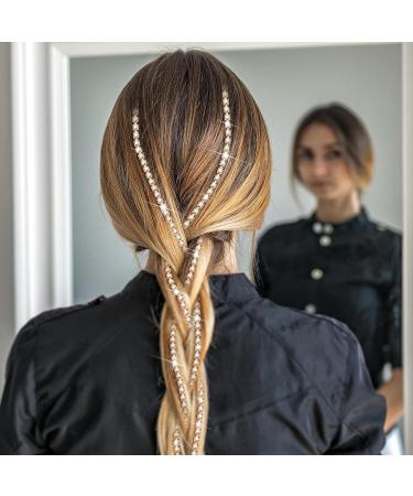 4 Pieces Rhinestone Hair Chains for Women Tassel Hair Clips Chains Gold Crystal Tassel Hair Clip Chain Glitter Strands Hair for Daily Use of Girls (A Gold) - Buy Online on GoSupps.com