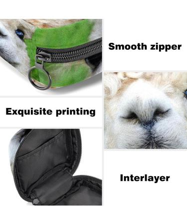 Alpaca Llama Sanitary Napkin Storage Bag | Portable First Period Pads & Tampons Holder for Girls | Travel Makeup Bag | Large Capacity Multicoloured - Buy Online on GoSupps.com