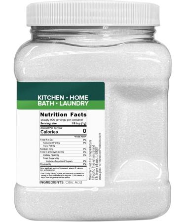 All Natural Citric Acid - 2 lbs | Food-Grade Non-GMO Flavor Enhancer & Preservative | OMRI Certified for Cooking Cleaning & Personal Care - Buy Online on GoSupps.com