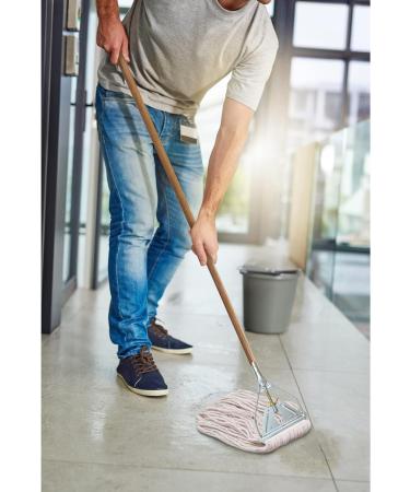 ILOT 59 Commercial Mop Stick Quick Change Handle Pack of 2 - Industrial Steelhead with Wooden Handle for Floor Cleaning - Heavy Duty Wet Mops (2 Pack) - Buy Online on GoSupps.com