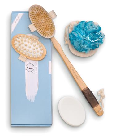 Lilienfeldt back cremer with a long stem made of lotus wood & cremas for the back + shower sponge - back screaming shower brush back bathing brush 1) back - Buy Online on GoSupps.com