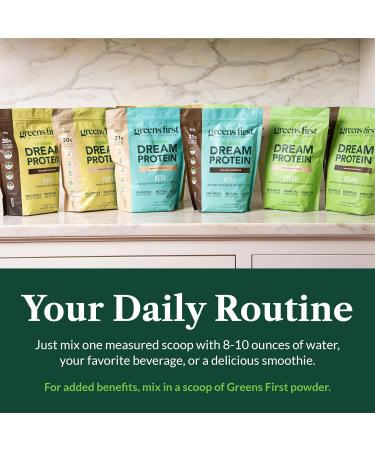 Greens First Dream Protein Powder Keto - 21g Protein Per Serving - Low Carb - with MCT Oil & Collagen - Non-GMO Gluten-Free Caffeine-Free (Rich Dutch Chocolate 29.31 oz) Rich Dutch Chocolate 29.31 Ounce - Buy Online on GoSupps.com