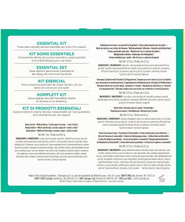 Burt's Bees Valentine's Day Gift Ideas - Essentials Everyday Set 5 Travel Size Products - Deep Cleansing Cream Hand Salve Body Lotion Foot Cream and Original Lip Balm Everyday Essentials Set- New - Buy Online on GoSupps.com