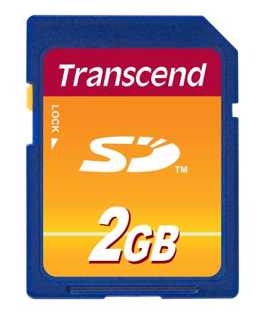 Transcend 2 GB SD Flash Memory Card (TS2GSDC) Single Item