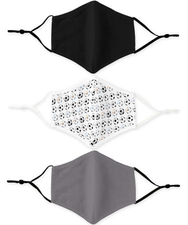 Weddingstar 3 Pack Washable Cloth Face Mask Reusable and Adjustable with Filter Pocket 1 count (Pack of 3) Soccer - Buy Online on GoSupps.com