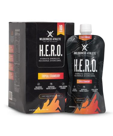 Wilderness Athlete - H.E.R.O. | Hydrate Energize Recharge Overcome - Energy Powder with Zero Sugar - Hydration Electrolyte Mix with 1000mg of Vitamin C (10ct. Box)