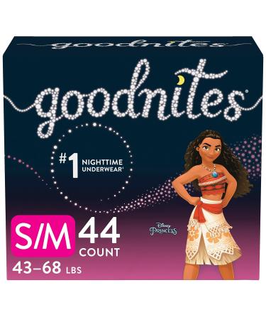 Goodnites Nighttime Bedwetting Underwear, Girls' S/M (43-68 lb.), 44 Ct Small/Medium (44 Count)