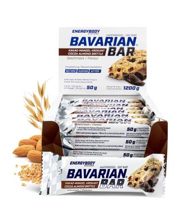 Energybody Bavarian Bar Hafer bar "Kocao-Mandel Krocant" 24x 50 g/energy bar without chocolate/energy-generating cereal bar/carbohydrate bar for endurance and strength training