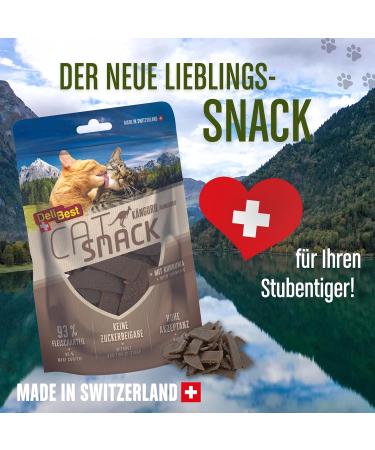 Delibest Kangaroo Cat Snack with Turmeric - Digestive Antioxidant Low-Fat Cat Treats | Cereal-Free Protein-Rich | 45g - Buy Online on GoSupps.com