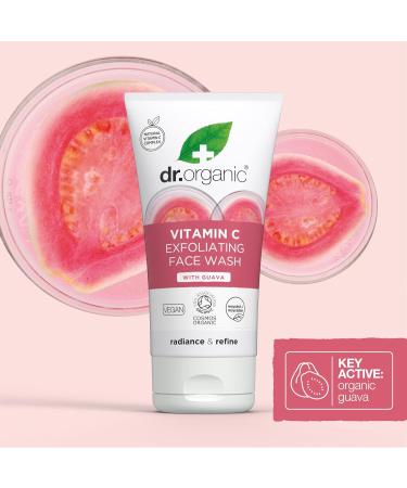 Dr. Organic Guava Exfoliating Nettoyant/Gommant Doux pour Visage au Quotidien - Buy Online on GoSupps.com