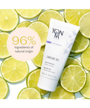 Creme93 Mattifying Face Cream Yonka 50ml | Re-establishes Maintains Balance Without Drying Out the Skin | Fast-Absorbing | 96% Natural Origin Vitamins A C and E - Buy Online on GoSupps.com