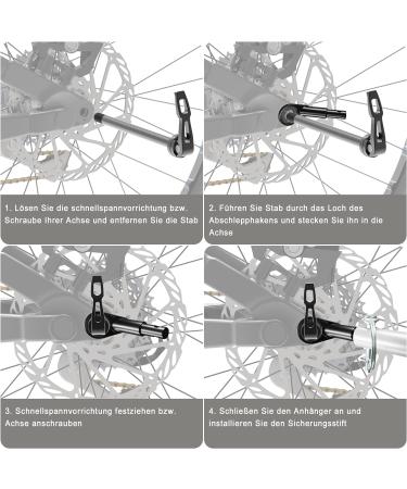 Universal Bicycle Trailer Coupling NICEDACK Dog & Childrens Bike Trailer Adapter Optimized for Easy Attachment & Compatibility - Buy Online on GoSupps.com