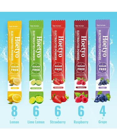 Electrolytes Powder Packets - Sugar Free Electrolyte Powder Drink Mix - 30 Sticks Daily Rapid Hydration Packets for Sports & Dehydration - Variety Pack Keto Friendly Vegan Non-GMO 5 Flavors - Buy Online on GoSupps.com