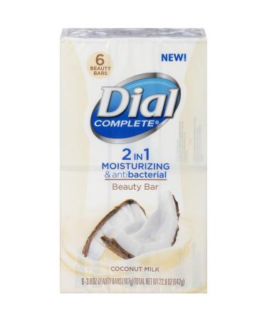 Dial Complete 2in1 Coconut Milk Bar Soap - 6 ct. coconut milk 6 Count (Pack of 1)