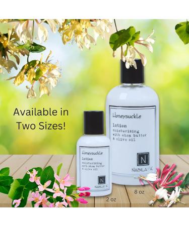 Nabila K Honeysuckle Body Lotion - Moisturizer for Body Hands and Feet - Aloe Vera & Water Based - Shea Butter & Olive Oil - Naturally Scented - 8 oz Honeysuckle 8 Ounce (Pack of 1) - Buy Online on GoSupps.com